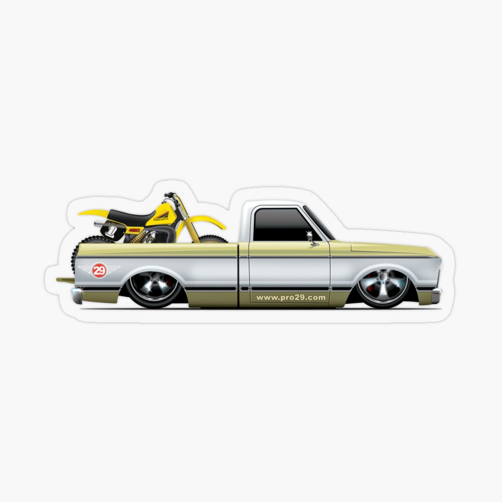 Slammed C10 Style Truck and YZ Dirt Bike