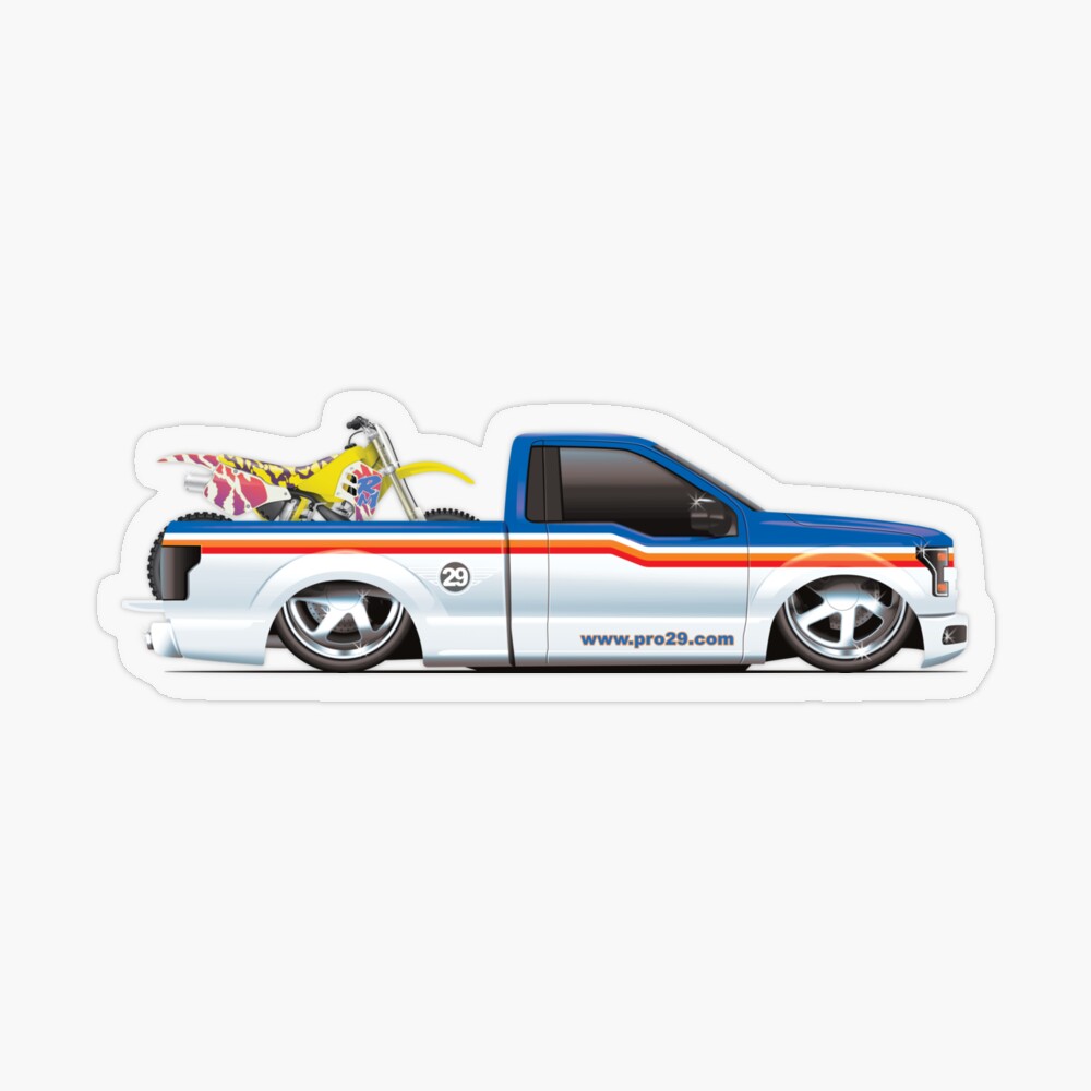 Slammed Full-Size Truck and RM Dirt Bike